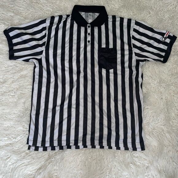 Foot Locker Employee Polo Shirt Stripes Size XL With Stains - Picture 1 of 5